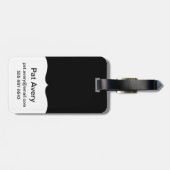 Wein-Flasche und Wein-Gläser Gepäckanhänger (Rückseite horizontal)