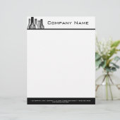 Wein-Flaschen-beruflicher Briefkopf (Stehend Vorderseite)