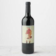 Wein Flaschen Etikett Jockey