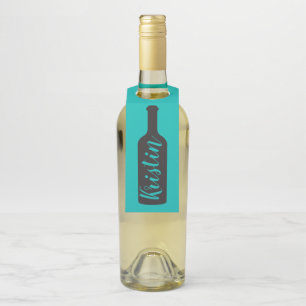 Wein-Flaschen-Geschenk-Umbau-Aufhänger-Aufkleber, Flaschenanhänger