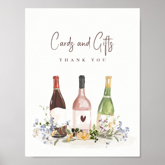 Wein Flaschen Karten & Geschenke Schild Junggesell (Vorne)