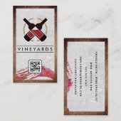 Wein Flaschen Logo | Marmor | QR Code Visitenkarte (Vorne/Hinten)