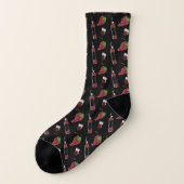 Wein-Flaschenglas-Trauben-lustige gemusterte Socken (Links - Außen)