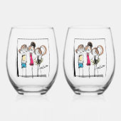 Wein Fliegen, wenn Sie Spaß haben Wein Glas Set (Vorderseite)