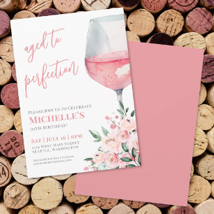 Wein Floral 50. Geburtstagsfeier Einladung