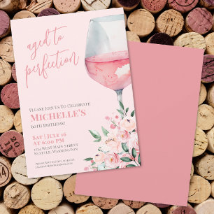 Wein Floral 60. Geburtstagsfeier Einladung