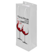 WEIN & FREUNDE Zitat Red Modern Geschenktüte Für Weinflaschen (Rückseite Schrägansicht)