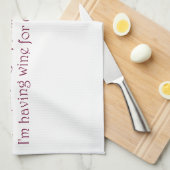 Wein für Abendessen Handtuch (Viertel Falte)