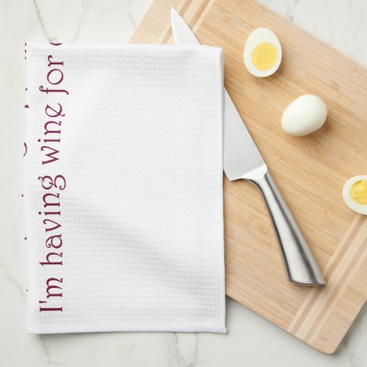 Wein für Abendessen Handtuch (Viertel Falte)