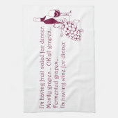 Wein für Abendessen Handtuch (Vertikal)