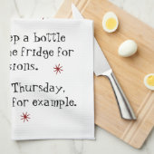 Wein für Besondere Anlass Funny Cat Geschirrtuch (Viertel Falte)