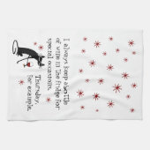 Wein für Besondere Anlass Funny Cat Geschirrtuch (Horizontal)