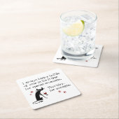 Wein für Besondere Anlass Funny Cat Rechteckiger Pappuntersetzer (Vor Ort)