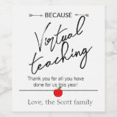 Wein für die Lehrerwertung, virtueller Unterricht Weinetikett (Einzelnes Label)