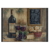 Wein für zwei Glas Cuttingboard Schneidebrett (Vorderseite)