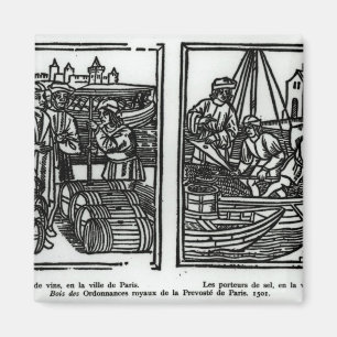 Wein gaugers und Salzkaufleute, 1501 Magnet