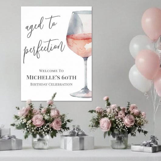 Wein Geburtstagsfeier Willkommensschild Poster