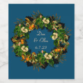 Wein Gefallen für Personalisierte Blume Briefmarke Weinetikett (Einzelnes Label)