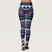 Wein Gemusterte Leggings (Rückseite)
