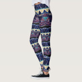 Wein Gemusterte Leggings (Links)