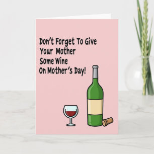 Wein Geschenk Muttertag Karte