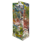 Wein-Geschenk-Taschen-Weinberg-Malerei Geschenktüte Für Weinflaschen (Rückseite Schrägansicht)