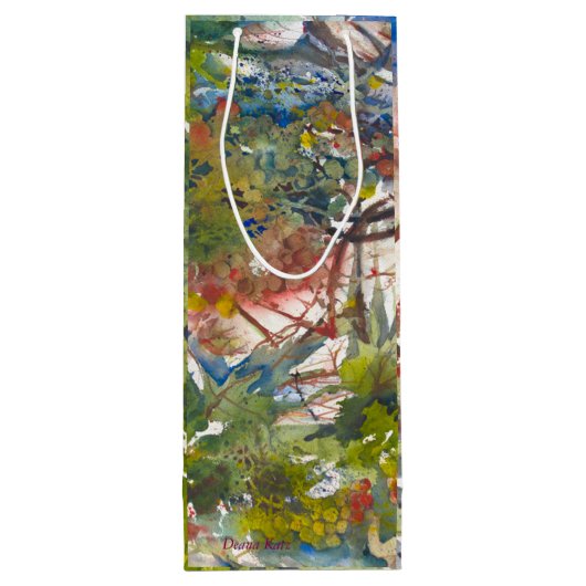 Wein-Geschenk-Taschen-Weinberg-Malerei Geschenktüte Für Weinflaschen (Rückseite)