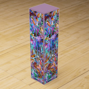 Wein-Geschenkboxen-abstraktes beflecktes mit Weinbox