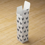 Wein-Geschenkboxen Muster der französischen Wein-Geschenkverpackung<br><div class="desc">Wein-Geschenkboxen mit Muster der französischen Bulldogge. Für Liebhaber von Frenchies und von Bulldoggen</div>