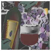 Wein Getränke und Trauben Stoff (Muster)