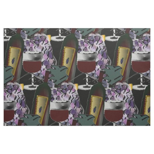 Wein Getränke und Trauben Stoff (Fat Quarter (45,7 x 55,9 cm))