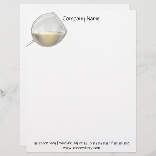 Wein-Glas-berufliches Briefpapier (Vorne/Hinten)