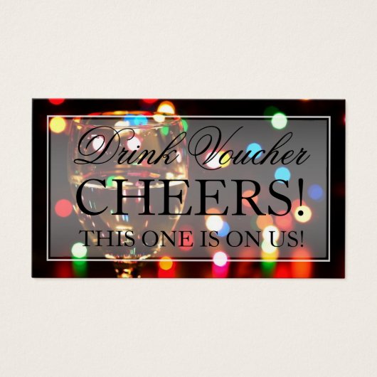 Wein Glas Bokeh Lights Trinkbeleg (Vorderseite)