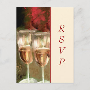 Wein-Glas-Digital-Malerei UAWG Postkarte