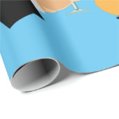 Wein Glas Drinks Cocktail Party Alkohol Booze Kuns Geschenkpapier (Rolleneckpunkt)