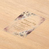 Wein Glas dunkle Rosen Ruhestand Acryleinladungen (Ablage )