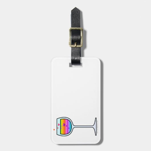 WEIN-GLAS-GEPÄCKANHÄNGER GEPÄCKANHÄNGER (Vorderseite vertikal)