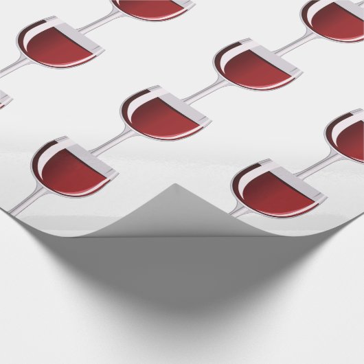 Wein-Glas Geschenkpapier (Ecke)