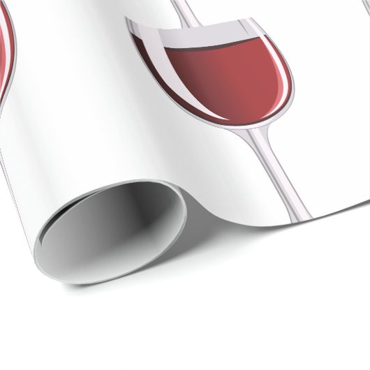 Wein-Glas Geschenkpapier (Rolleneckpunkt)