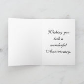 Wein-Glas-Jahrestag Karte (Innenseite)