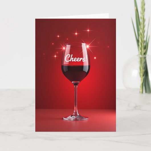 Wein-Glas-Karte "Prost" Karte (Vorderseite)
