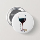 Wein-Glas-Kunst-personalisiertes Logo Button (Vorne & Hinten)