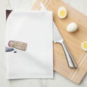 Wein-Glas-Kunst-personalisiertes Logo Handtuch (Viertel Falte)