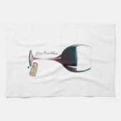 Wein-Glas-Kunst-personalisiertes Logo Handtuch (Horizontal)