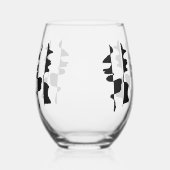 Wein Glas mit abstraktem Dual-Face-Design (Links)