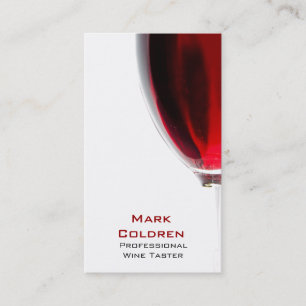 Wein-Glas mit Rotwein 2 Visitenkarte
