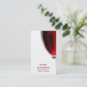 Wein-Glas mit Rotwein 2 Visitenkarte (Stehend Vorderseite)