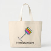 WEIN-GLAS-MODE-TASCHEN U. JUMBO STOFFBEUTEL (Vorne)