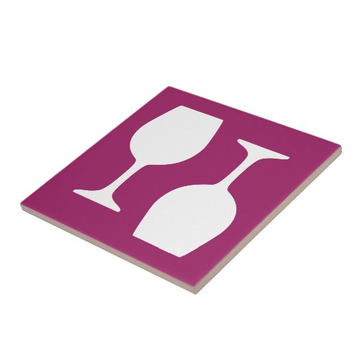 Wein-Glas-Muster Fliese (Seite)