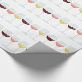 Wein-Gläser Geschenkpapier (Ecke)